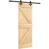 Drsna vrata s kompletom vodil 70x210 cm trdna borovina, (20999126) | Shoptok.si
