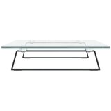 vidaXL Stalak za monitor crni 60x35x8 cm kaljeno staklo i metal | shoptok.hr