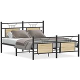 Maison Chic Posteljni okvir - Dvoposteljna postelja - Zakonska postelja brez vzmetnice hrast 140x190 cm inženirski les-J11997, (21766083) | Shoptok.si