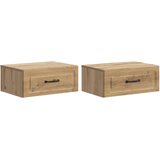  Noćni ormarić za montažu na zid s ladicama 2 pcs Hrast artisan - Hrast artisan 2 | shoptok.hr
