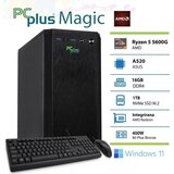 PCPLUS Namizni računalnik Magic AMD Ryzen 5 5600G 16GB 1TB NVMe SSD Windows 11 Home tipkovnica | Shoptok.si