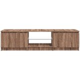 TV ormarić s LED svjetlima boja smeđeg hrasta 140x40x35 5 cm | shoptok.hr
