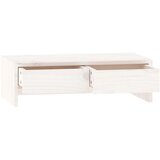  Stalak za monitor bijeli 50 x 27 x 15 cm od masivne borovine | shoptok.hr