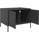 vidaXL Stolić za kavu crni 68 x 50 x 50,5 cm od hladno valjanog čelika | shoptok.hr