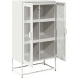 vidaXL Visoka deska Bela 68x39x123 cm Jeklo | Shoptok.si