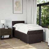 vidaXL Box spring postelja z vzmetnico temno rjava 90x200 cm blago | Shoptok.si