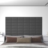  Zidna uzglavlja 12 pcs Sivi 30 x 15 cm tkanina | shoptok.hr