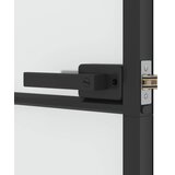 Sobna vrata tanka crna 76 x 201,5 cm kaljeno staklo i aluminij | shoptok.hr