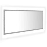 vidaXL LED kupaonsko ogledalo siva boja betona 100 x 8,5 x 37 cm drvo | shoptok.hr