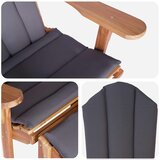  Vrtna stolica Adirondack s osloncem za noge Prirodna | shoptok.hr