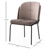 Hanah home Set trpezarijskih stolica Dore 180 V2, 2 komada, Smeđe boje | Eponuda.ba