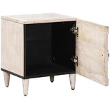  Noćni ormar Bijelo 40 x 33,5 x 46 cm Čvrsto drvo manga | shoptok.hr
