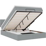  Otomanski krevet s madracem&LED svijetlosivi 140x190 cm tkanine | shoptok.hr
