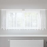  Čipkasta zavjesa sa zavjesama Bijelo 100 x 200 cm Poliester | shoptok.hr