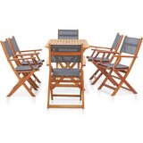  7-dijelni vrtni blagovaonski set sivi od drva eukaliptusa | shoptok.hr
