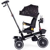 ECO TOYS Dječji tricikl sa okretnim sjedalom, ručkom za guranje, crna, | shoptok.hr