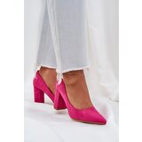 PS1 Women's Heels On Block Eco Suede Fuchsia Florena Cene