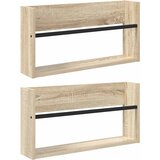  Polica za časopise s policom 2 pcs Sonoma hrast 60 x 12 x 30 cm | Eponuda.com