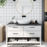 vidaXL Kopalniški pult temno siv 100x60x2 cm obdelan trden les | Shoptok.si