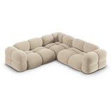 Cosmopolitan Design Bež baršunasti kutna garnitura Loretto – | shoptok.hr