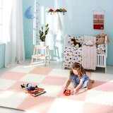 Ricokids velika pjenasta podloga za slaganje 60x60 cm 4 komada boje breskve i bijele | shoptok.hr