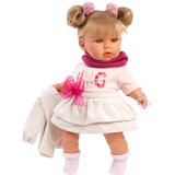 Llorens Llorens: Júlia, 42 cm velika jočeča lutka z dudo v krilu z mašno | Shoptok.si