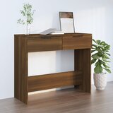 vidaXL Konzolna mizica rjavi hrast 90x36x75 cm konstruiran les | Shoptok.si