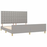 Okvir za krevet bez madraca svjetlosivi 160 x 200 cm od tkanine | Eponuda.com