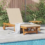 vidaXL Ležalnik za sončenje Rjava, Bež Trden akacijev les 65 x 200 x 84 cm | Shoptok.si