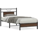 Maison Chic Postelja za odrasle - Posteljni Okvir brez vzmetnice hrast 80x200 cm inženirski les, (22082559) | Shoptok.si