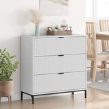 vidaXL Strani šal s predalom Bela z visokim sijajem 79.5 x 33 x 82 cm | Shoptok.si
