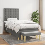  s oprugama i madracem tamnosivi 90x200 cm od tkanine | shoptok.hr