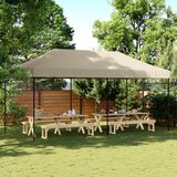 vidaXL Zložljivi pop-up šotor za zabave taupe 580x292x315 m Cene