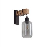 Brilagi Zidno svetlo WOOD GLASS 1xE27/60W/230V borovina/crna/dimljeno siva | Eponuda.com