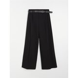 Sinsay Hlače širokih nogavica s remenom | shoptok.hr
