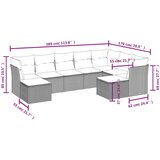  9-dijelni set vrtnih sofa od poliratana s jastucima sivi | shoptok.hr