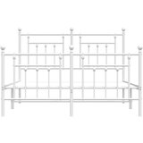 Metalni okvir kreveta uzglavlje i podnožje bijeli 140x200 cm | shoptok.hr