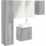  Set ormarića za kupaonicu 5 kom. Siva Sonoma Konstruirano drvo | shoptok.hr
