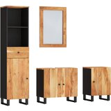 Maison Chic Kopalniški sestavi - Kopalniška garnitura 4-delna trden akacijev les, (21787720) Cene