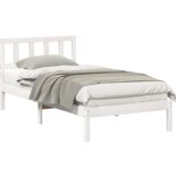  Krevetna konstrukcija Bijelo 75 x 190 cm Čvrsta borova drva | shoptok.hr