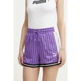 Puma Kratke hlače T7 ženske, vijolična barva, 624345