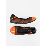 Shelvt Orange ballerinas with black mesh | shoptok.hr