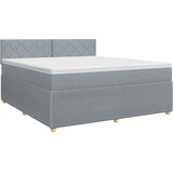  Boxspring krevet s madracem Svjetlosiva 160 x 200 cm Tkanina | shoptok.hr