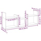  Zidni ormarić crni 100x18x40 cm od konstruiranog drva | shoptok.hr
