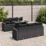 vidaXL 7-dijelni set vrtnih sofa od poliratana s jastucima crni | shoptok.hr