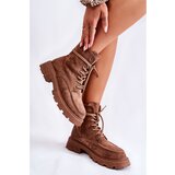 Kesi Women's Suede Boots Tied Brown Vanita Cijene