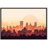  Slika - Heat of the City (1 Part) Wide 120x80 U crnom drvenom okviru | shoptok.hr