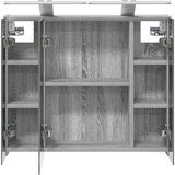  Kopalniška ogledalna omara Siva Sonoma 60 x 14,5 x 50 cm, (5000233323) | Shoptok.si