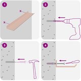  Lebdeća polica Zidne 2 pcs Ružičasta 40 x 8,5 x 2,5 cm Čelik | shoptok.hr