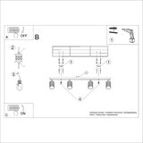 Nice Lamps Opečnato oranžna stropna svetilka 6,5x81 cm Gleam – | Shoptok.si